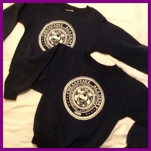 2 Navy Blue Sweatshirt, sz S kids (6-8)